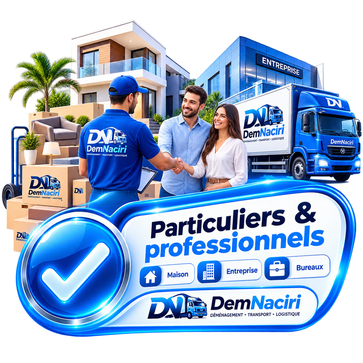 Particuliers et professionnels - DemNaciri déménagement au Maroc